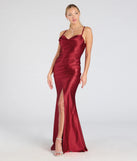 Celebrate in style with the Joyce Open Back Wrap Bodycon Glitter Formal Dress, a red formal wedding guest dress featuring an elegant silhouette and luxe details, perfect for a black-tie celebration.