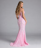 Turn heads at Prom 2025 in this pink prom dress, where statement-making details meet the iconic style of the Makayla Lace-Up Mermaid Sequin Formal Dress.