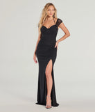 The Blossom Formal Halter Mermaid Dress in luxe black fabric, a stunning prom dress with statement details designed to make a bold impression at Prom 2025.