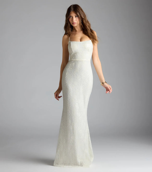 Fiona Lace-Up Mermaid Sequin Formal Dress | Windsor Fiona Lace-Up Mermaid Sequin Formal Dress | Windsor