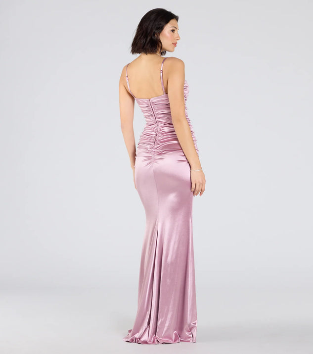 Shondra Sweetheart Applique Satin Mermaid Dress | Windsor Shondra Sweetheart Applique Satin Mermaid Dress | Windsor