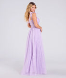 Make a bold statement in the Ellery Glitter Tulle A-Line Formal Dress in lavender, the perfect spring dress for weddings, cocktail hours, nights out, and/or seasonal celebrations.