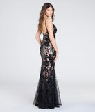 Turn heads at Prom 2025 in this black prom dress, where statement-making details meet the iconic style of the Naima V-Neck Mermaid Lace Sequin Formal Dress.