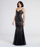 Turn heads at Prom 2025 in this black prom dress, where statement-making details meet the iconic style of the Brooke Lace-Up Mermaid Sequin Mesh Formal Dress.