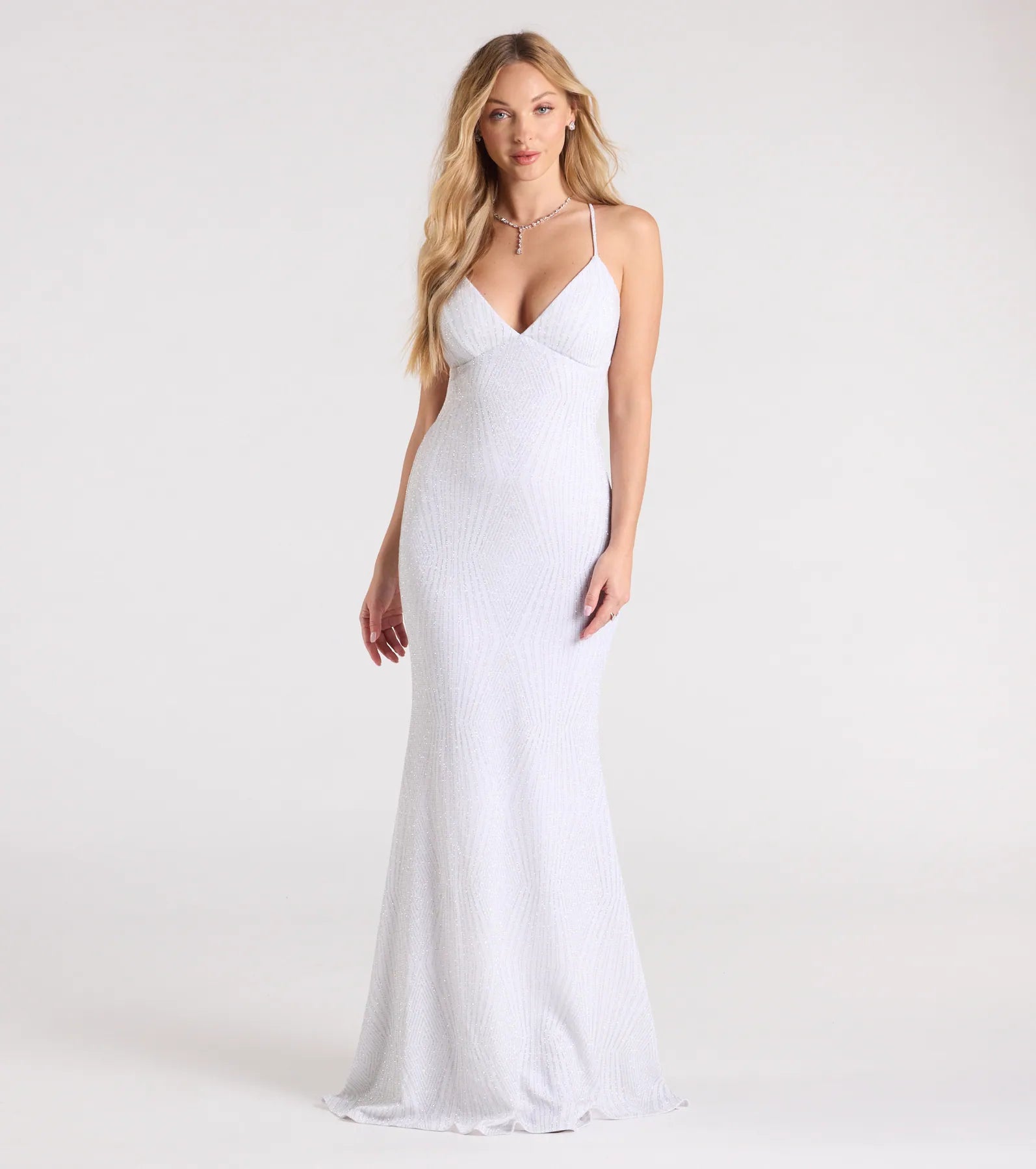 Carina Lace-Up Mermaid Glitter Formal Dress | Windsor