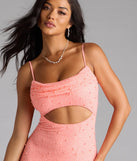Marine Cutout Slit Mermaid Beaded Formal Dress