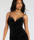 Flaunt your silhouette in the tight Azella Bodycon Slit Glitter Velvet Formal Dress in black, a bodycon dress that empowers your look with bold style and effortless edge.