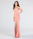 Make a bold statement in the Kristina Floral Velvet Slit Formal Dress in blush, the perfect spring dress for weddings, cocktail hours, nights out, and/or seasonal celebrations.
