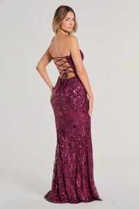 formal dresses chandler Strapless Lace-Up Sequin Dress Size:US 2