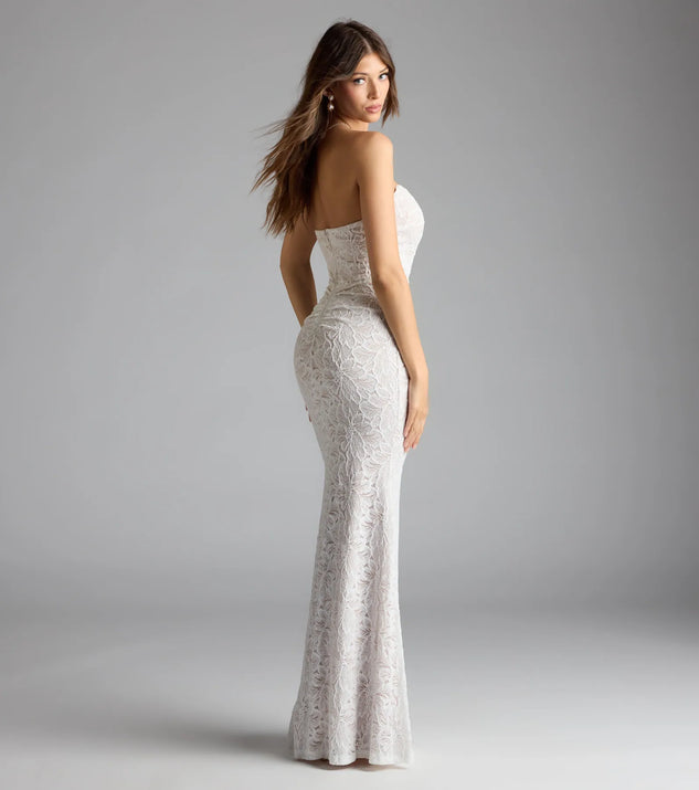 Frida Strapless Mermaid Lace Formal Dress | Windsor Frida Strapless Mermaid Lace Formal Dress | Windsor