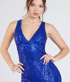 Step into the Prom 2025 dance in the Sharon Open Back Slit Sequin Formal Dress in royal, a stunning blue prom dress designed to complement any theme with its timeless allure and statement-making style.