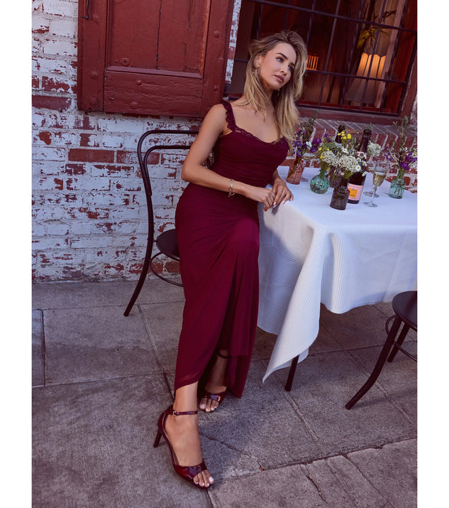 Morgana Lace-Up Ruched Mermaid Dress | Windsor Morgana Lace-Up Ruched Mermaid Dress | Windsor