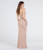 Own every entrance in the Airlie Formal Glitter Off-The-Shoulder Dress, a mauve party dress perfect for milestone birthdays and grad parties, or dancing through summer nights and unforgettable bachelorette celebrations.