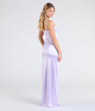 Make the big day unforgettable with the Mayra Formal Satin Slit Long Dress, a gorgeous lavender bridesmaid dress that balances elegance and affordability.