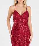 Make a bold statement in the Violetta Sequin Lace-Up Mermaid Dress in red, the perfect spring dress for weddings, cocktail hours, nights out, and/or seasonal celebrations.