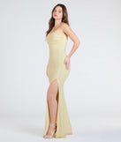 Make a bold statement in the Cindy Beaded Strapless Column Formal Dress in yellow, the perfect summer dress for weddings, cocktail hours, nights out, and/or seasonal celebrations.