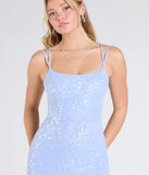 Make the big day unforgettable with the Andrea Cutout Slit Mermaid Sequin Formal Dress, a gorgeous light blue bridesmaid dress that balances elegance and affordability.