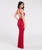 Make a statement in the Vanessa Open Back Mermaid Sequin Formal Dress, a bold red prom dress designed to exude confidence, elegance, and a striking prom-night look.