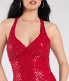 Make a statement in the Vanessa Open Back Mermaid Sequin Formal Dress, a bold red prom dress designed to exude confidence, elegance, and a striking prom-night look.