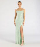 Feel instantly put-together in the Hollie Lace-Up Mermaid Sequin Beaded Formal Dress in sage green, a summer wedding guest dress designed for confident style and all-out celebration.