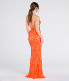 Make the big day unforgettable with the Lottie Sequin Lace-Up Mermaid Dress, a gorgeous orange bridesmaid dress that balances elegance and affordability.