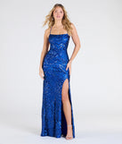 Make the big day unforgettable with the Lottie Sequin Lace-Up Mermaid Dress, a gorgeous royal blue bridesmaid dress that balances elegance and affordability.