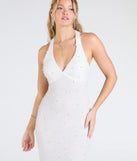 Tyra Halter Open Back Pearl Mermaid Formal Dress