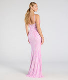 You’ll feel stylish and confident in the Kensie V-Neck Mermaid Sequin Formal Dress as your 2025 Prom Dress to stand out at your dance or event.