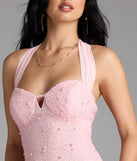 Calla Halter Mermaid Pearl Beaded Formal Dress