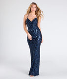 The Gisela Lace-Up Bodycon Sequin Formal Dress in luxe teal fabric, a stunning prom dress with statement details designed to make a bold impression at Prom 2025.