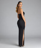 Flaunt your silhouette in the tight Solange Sweetheart Bodycon Rhinestone Formal Dress in black, a bodycon dress that empowers your look with bold style and effortless edge.