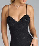 Turn heads at Prom 2025 in this black prom dress, where statement-making details meet the iconic style of the Solange Sweetheart Bodycon Rhinestone Formal Dress.