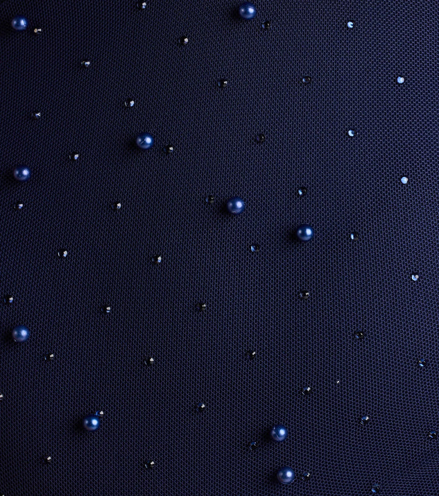 Camilla Mermaid Rhinestone Pearl Formal Dress