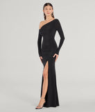 Step into Prom 2025 in a black prom dress, where unique Windsor accents and the standout Vanessa One-Shoulder Mermaid Formal Dress style come together.