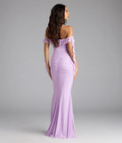 Deyna Formal Mesh Off-The-Shoulder Long Dress
