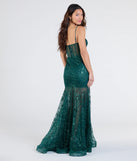 The Amanza Corset Slit Mermaid Tulle Formal Dress in hunter is a stunning green prom dress designed to capture attention with its fresh or bold color and effortlessly stylish silhouette.