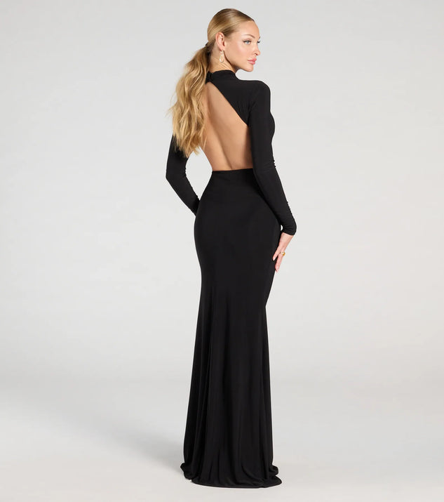 Vienna Long Sleeve Open Back Bodycon Formal Dress | Windsor Vienna Long Sleeve Open Back Bodycon Formal Dress | Windsor