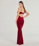 Make a statement in the Katie Open Back Mermaid Velvet Formal Dress, a bold red prom dress designed to exude confidence, elegance, and a striking prom-night look.