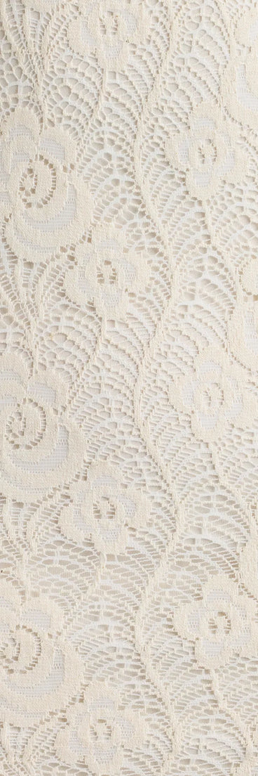 Romy Ruffle Tie-Back Mermaid Lace Formal Dress