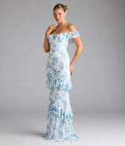Charmaine Off-The-Shoulder Floral Formal Dress
