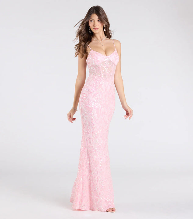 Rosalia Sweetheart Mermaid Sequin Formal Dress | Windsor Rosalia Sweetheart Mermaid Sequin Formal Dress | Windsor