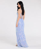 Step into the Prom 2025 dance in the Tarna Lace-Up Bead Sequin Mermaid Formal Dress in light blue, a stunning blue prom dress designed to complement any theme with its timeless allure and statement-making style.