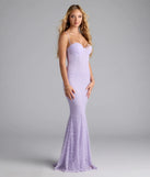 Own the spotlight in the Ariella Corset Mermaid Lace Formal Dress, a lavender formal dress crafted to deliver luxe style for summer weddings, Army Balls, or any special event.