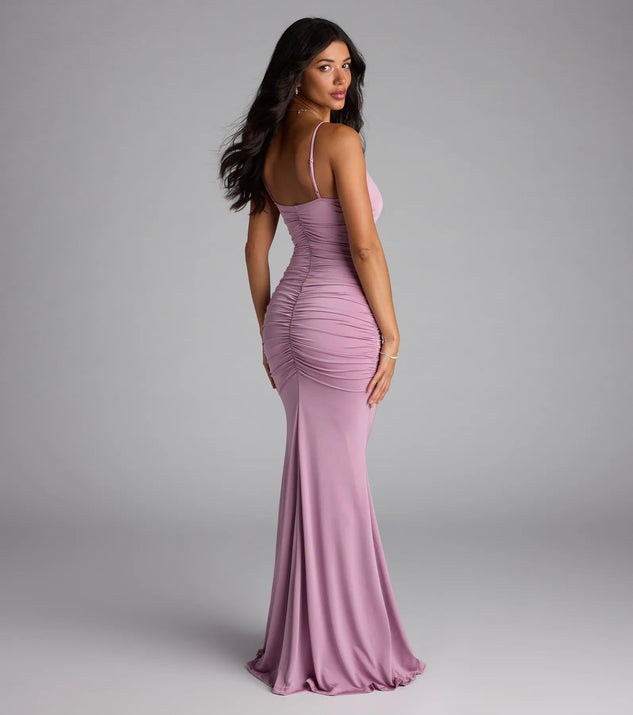 justine formal sequin mock neck mermaid dress Windsor Bethanie Formal Sequin V-Neck Mermaid Dress at CoolSprings Galleria in Franklin, TN