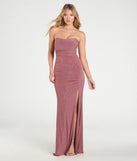 Make the big day unforgettable with the Everly Strapless Slit Mermaid Glitter Formal Dress, a gorgeous red bridesmaid dress that balances elegance and affordability.