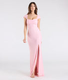 Make a bold statement in the Greta Short Sleeve Lace-Up Slit Beaded Formal Dress in pink, the perfect spring dress for weddings, cocktail hours, nights out, and/or seasonal celebrations.