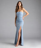 Emilla Strapless Mermaid Satin Formal Dress