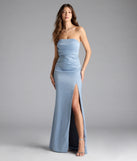 Emilla Strapless Mermaid Satin Formal Dress