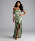 Lova Off-The-Shoulder Corset Satin Formal Dress