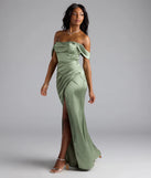 Lova Off-The-Shoulder Corset Satin Formal Dress